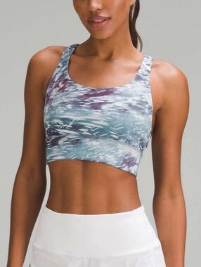Lululemon Energy Longline Bra Medium Support B–D Cup Flicker Pace Utility Blue